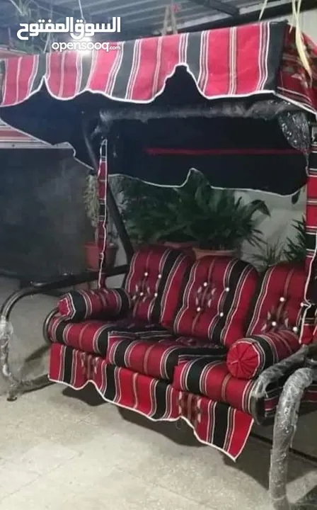 مرجيحه ثلاثية #ايطالي  جميع الالوان الفرش قماش وتربورف ضد الشمس والماء والعوامل الخارجية