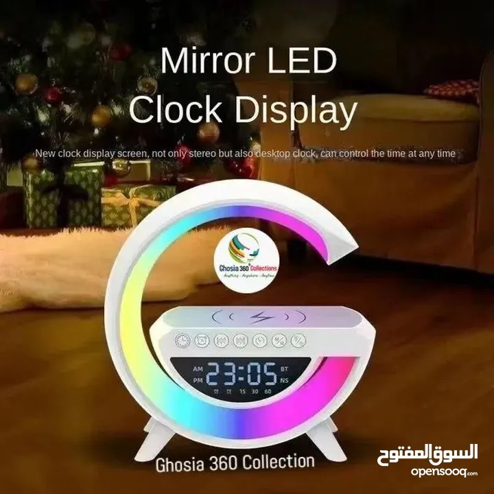 سماعة LED لاسلكية مع شاحن مدمج