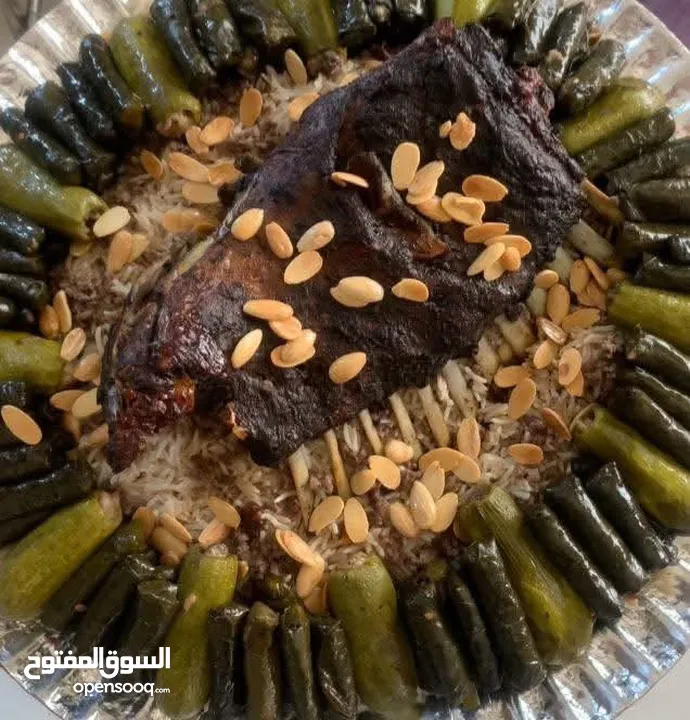 خروف مشوي او محشي او محشي ورق عنب دوالي