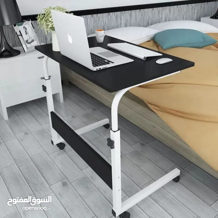مكتب طلابي عملي ومتنقل بترتيب عصري وجديد  سطح واسع بيساع لابتوب وكتب وأدوات مدرسية  عجلات قوية