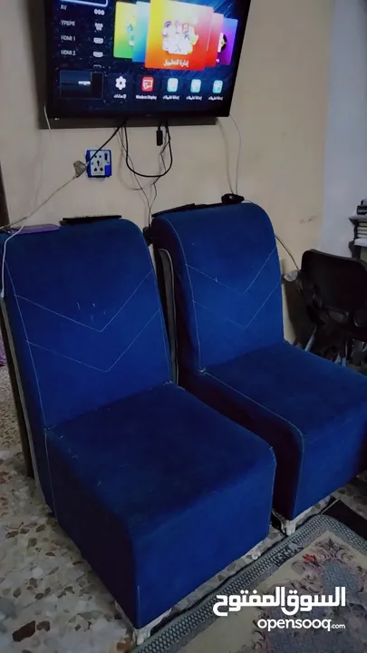 تخم 7 مقاعد تركي قوي بس بي اضرار بالكرويتات والكراسي مابيهن كسر 