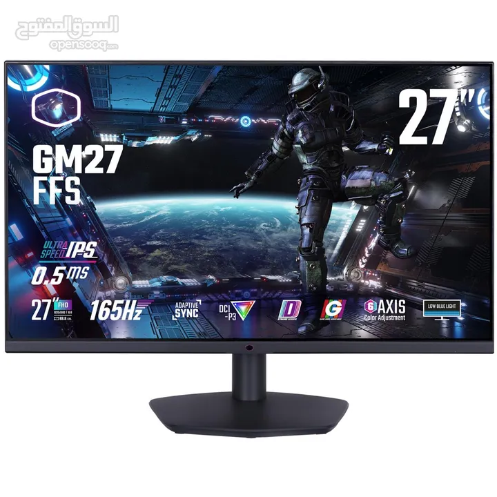 COOLER MASTER GM27 27 INCH 1080P 165HZ 0.5MS IPS PANEL G-SYNC COMPATIBLE GAMING MONITOR شاشة جيمنج