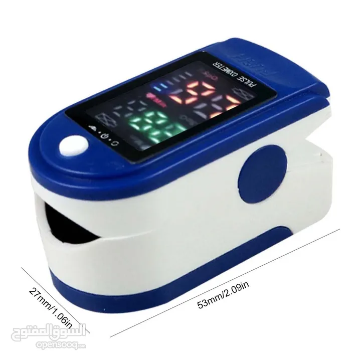 جهاز قياس و فحص نسبة الأكسجين بالدم Oximeter يوضع على الاصبع لفحص الاكسجين قياس اكسجين الدم