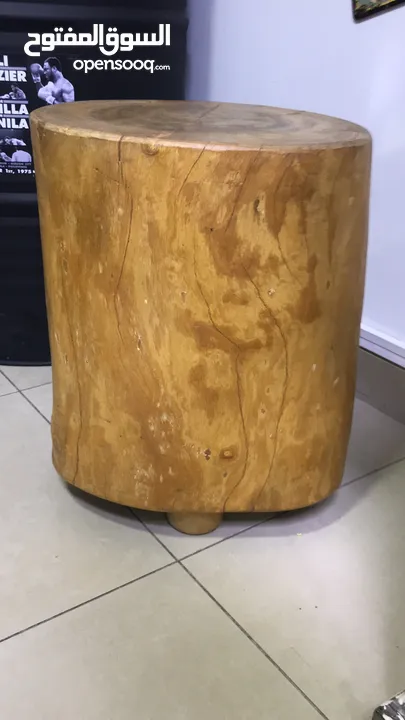 Live edge solid wood stool