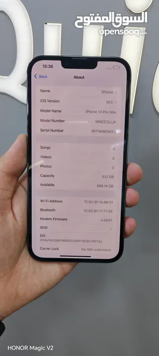 IPHONE 13 PRO MAX (512GB) USED /// ايفون 13 برو ماكس ذاكرة 512 مستعمل وكاله