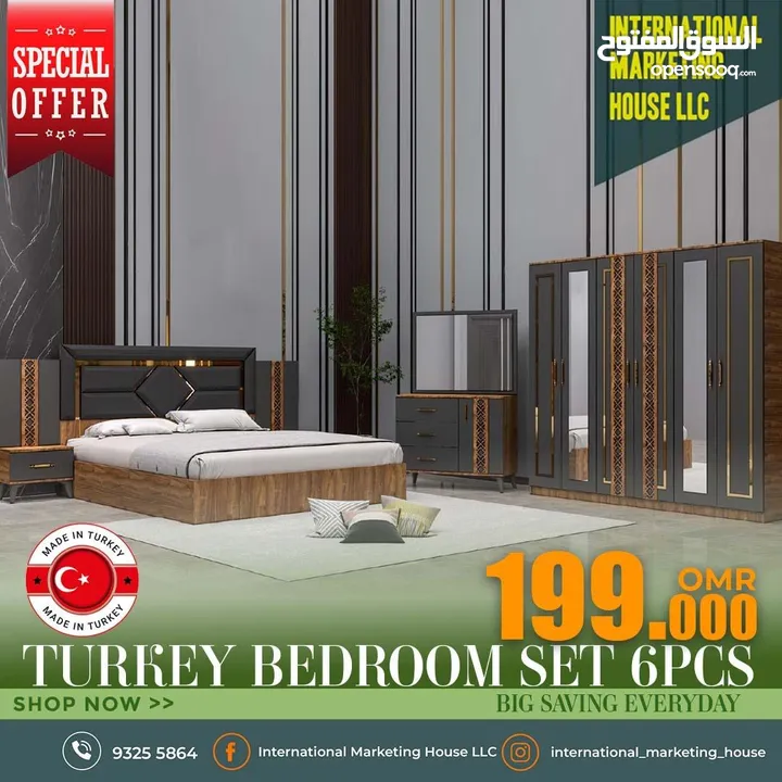 Turkish Bedroom Set - 6 pcs -طقم غرفة نوم تركي - 6 قطع