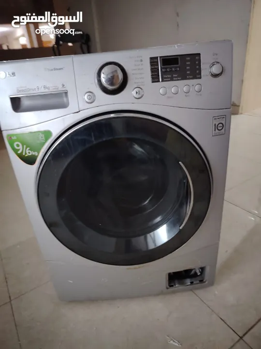 غسالة اتوماتيك ال جي تنشيف كامل  LG washing Machine full automatic with dryer