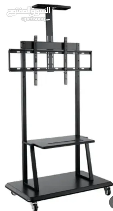 ستاند تلفزيون متحرّك بجودة عالية وتصميم عصري لو عندك شاشة كبيرة وبدك حامل قوي وثابت او بدك تنقل شاشة