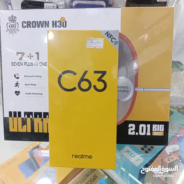 جهاز جديد 128g 12ram Realme c63 كفاله سنه كامله