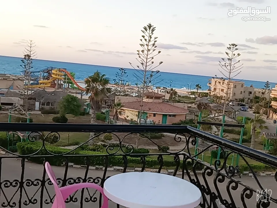 ايجارات في الساحل الشمالي قرية اللوتس شاليه صف ثاني بحر