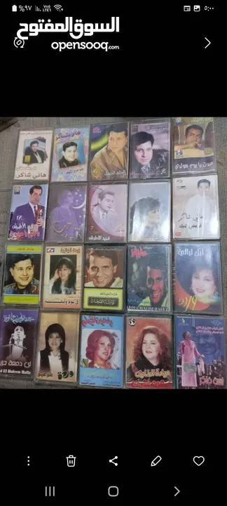 اشرطه كاسيت وسيدي واسطوانات وكاترج وريل