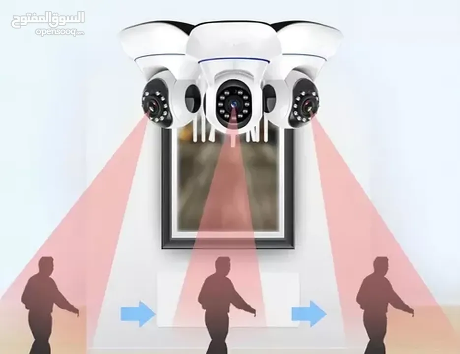 كاميرا مراقبه Wifi الذكية IP كاميره ذكيه بانورامية متحركه 355 درجه مع خاصيه الصوت  3 هوائيات