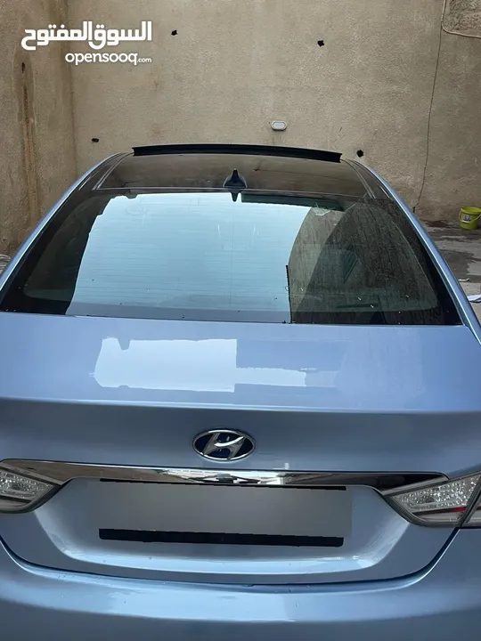 هونداي سوناتا هايبرد موديل 2014 مميزة لون ازرق بلو فل اضافات