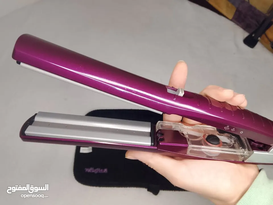 مكواه فرد الشعر بيبي ليس بالبخار للاستخدام الجاف والمبلل Babyliss Steam Wet & Dry Hair Straightener