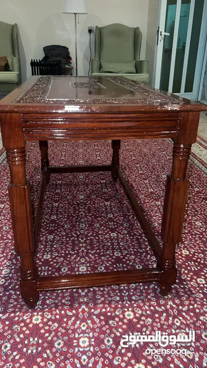 طاولة وسط قديمة أنتيك خشب طبيعي Medium antique table natural wood