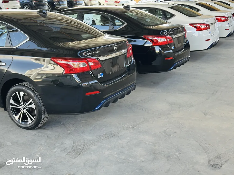 نيسان سيلفي كهرباء 2019 ممشى قليل جداً اصلي 30 الف كيلو ل60 الف فحص كامل اتوسكور A فحص البطاريه 100
