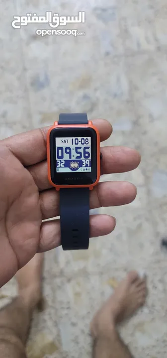 ساعه amazfit ماركة شاومي اخت جديد السعر 35 الف مع كارتونه شاحنه