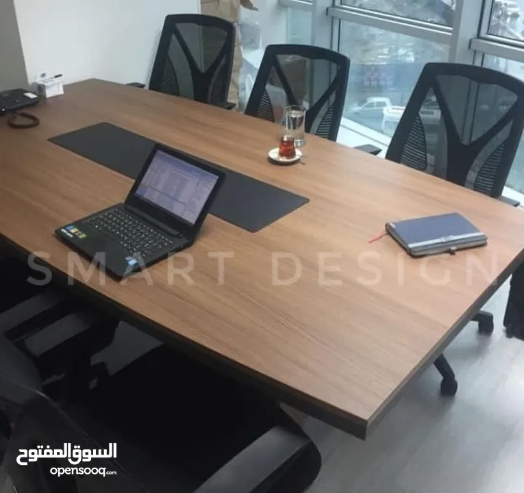 ترابيزة اجتماعات/ طاولة اجتماعات/ ميتنج/ مودرن modern meeting table خشب MDF اسباني عالي الجوده