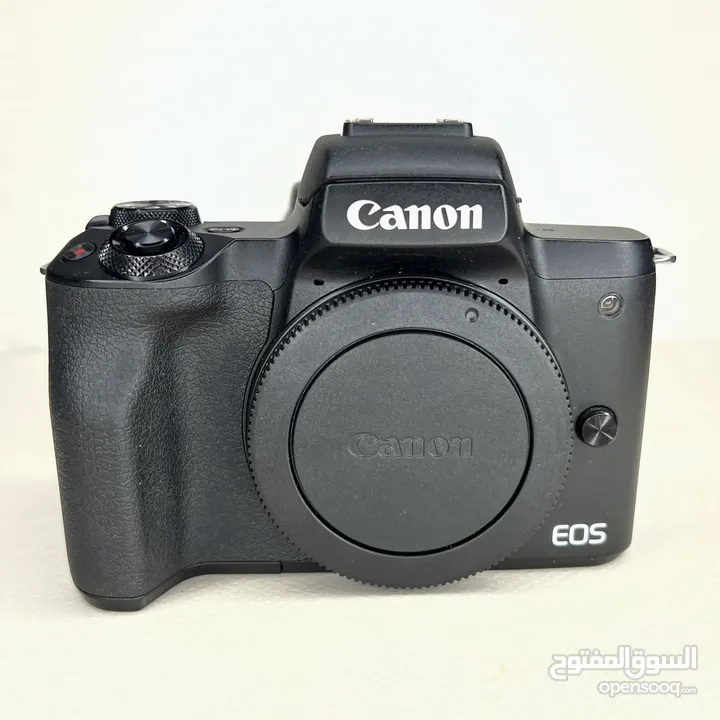 كاميرا كانون ( EOS M50 Mark II ) مع عدسة  mm ( 15 - 45 )