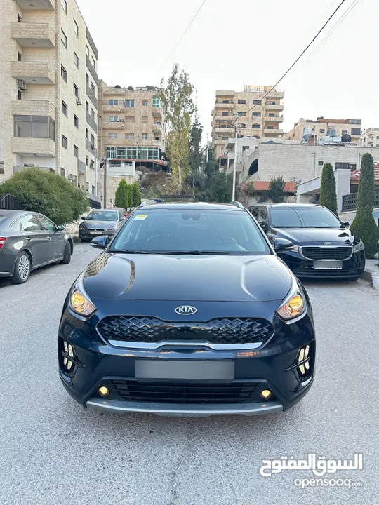 كيا نيرو 2020  تورينج لون كحلي سمارات فحص كامل جمرك حديث وارد كوري