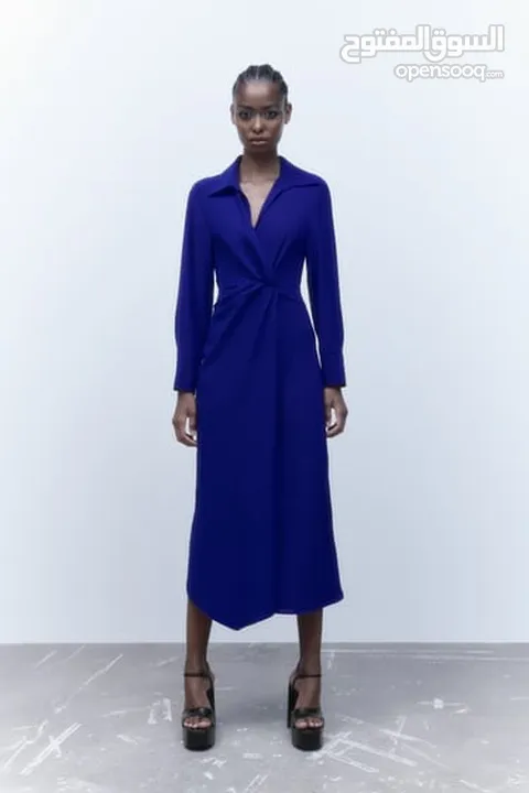 فستان زارا نيلي لون ازرق جديد للبيع - Opensooq