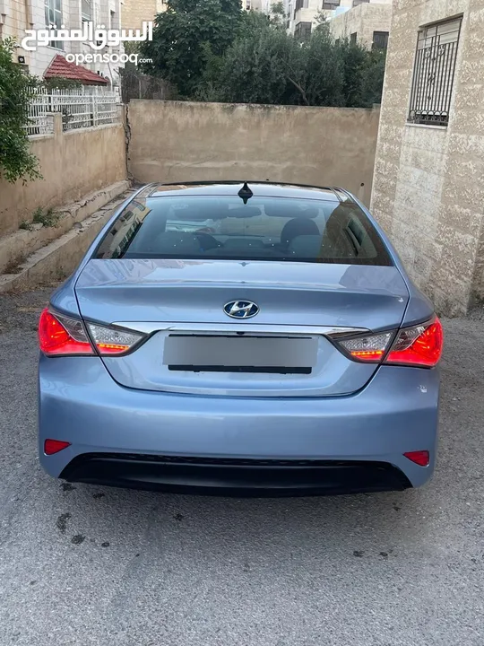 هونداي سوناتا هايبرد موديل 2014 مميزة لون ازرق بلو فل اضافات