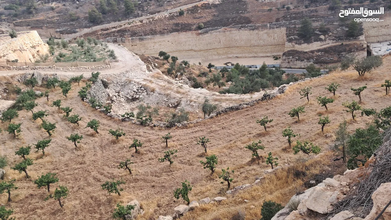 أرض في بيت كاحل مطلة على واد القف  شارع هيكلي لها من واد القف عرض 8 متر وشارع عرض 6م من بيت كاحل