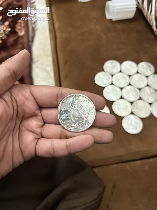 Pure Silver 999 coins فضة نقية 999 قطعة نقدية