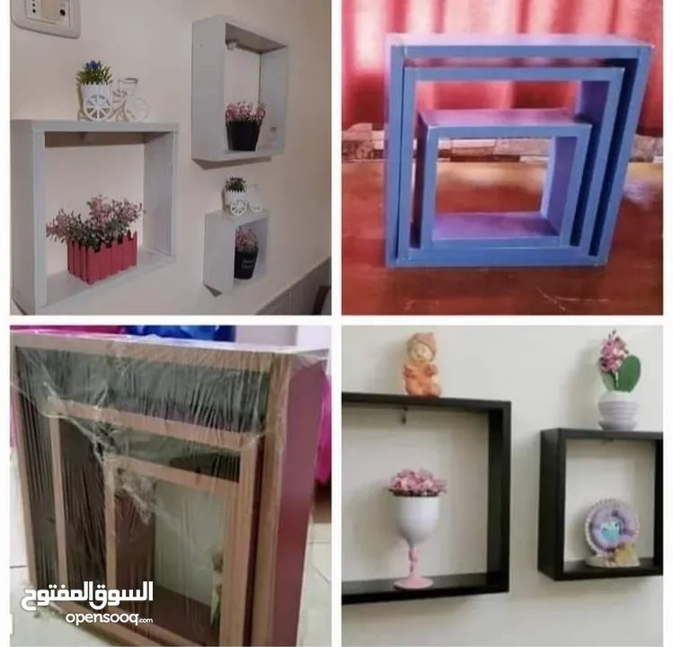 رفوف ديكورات طقم ثلاث قطع فقط5