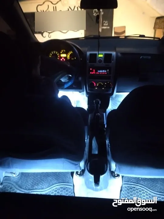 سياره هونداي لون ازرق سماوي للبيع موديل 2007