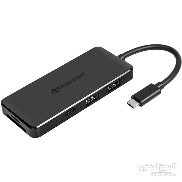 موزع USB HUB عالي السرعة 3.1 و  Transcend HUB5C Type-C 6 in one Port USB HUB SuperSpeed 3.1