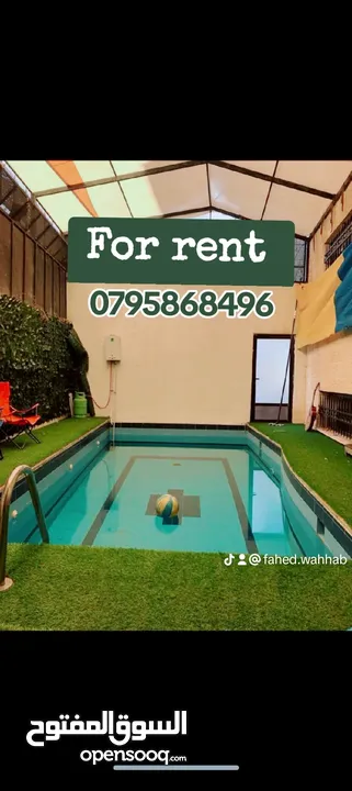 Luxury Furnished Apartment with Private Pool for Rent in Amman  للإيجار السنوي من المالك مباشرة