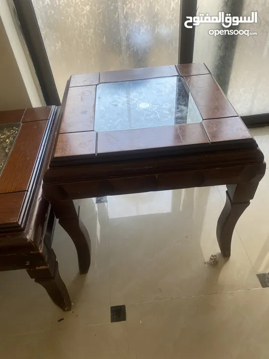 طقم طاولات خشب زان