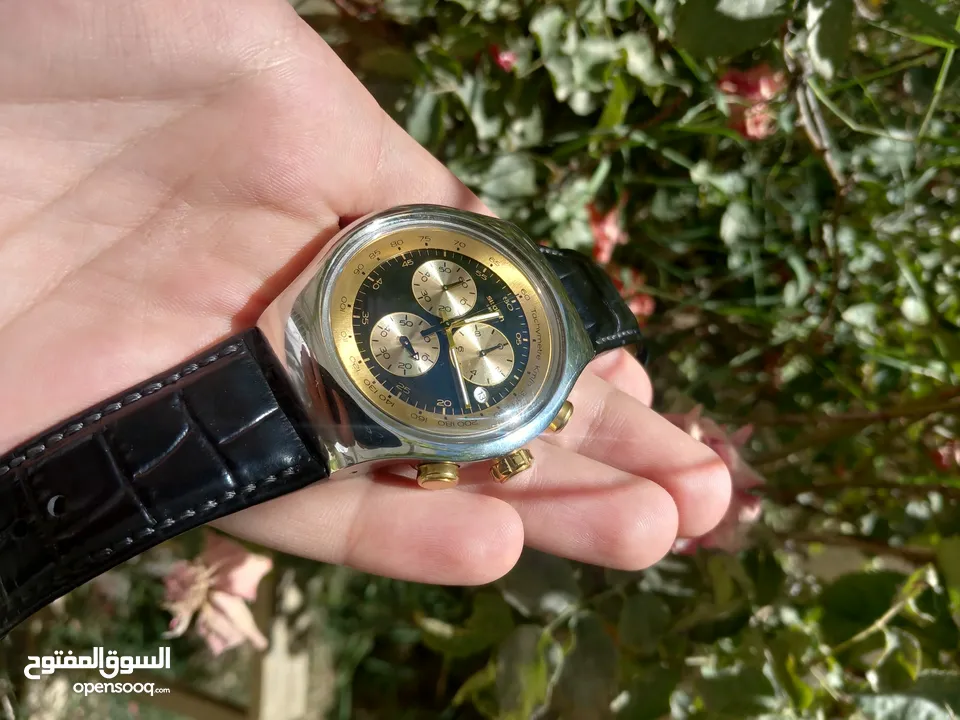 Swatch Irony Gold and Black  بسعر مميز جدا شبه وكالة