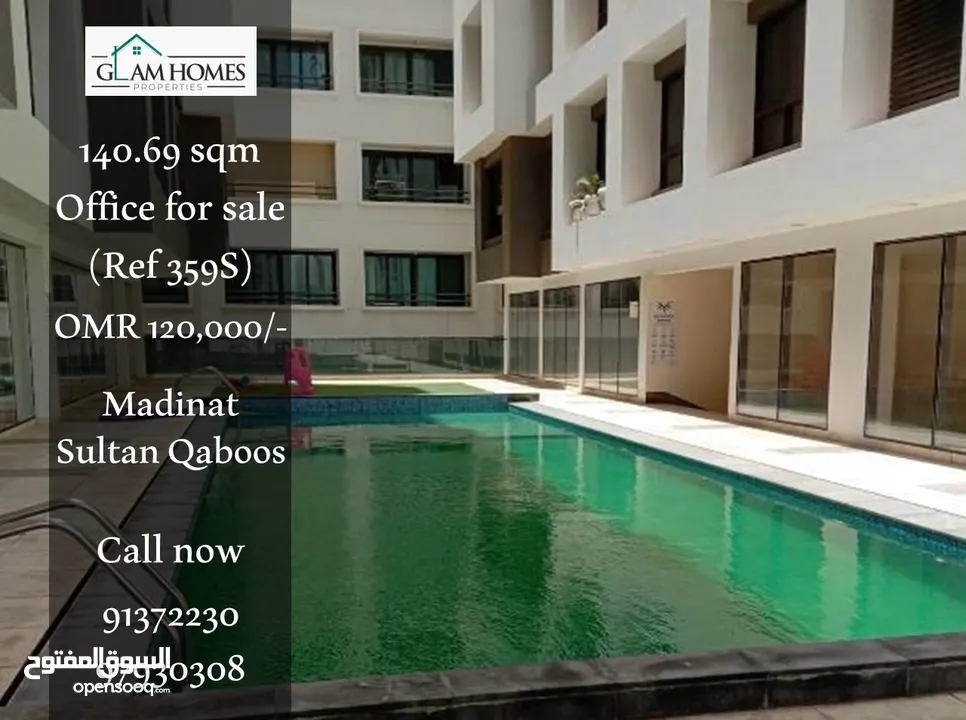 Spacious office space for sale in Madinat Sultan Qaboos Ref: 359S