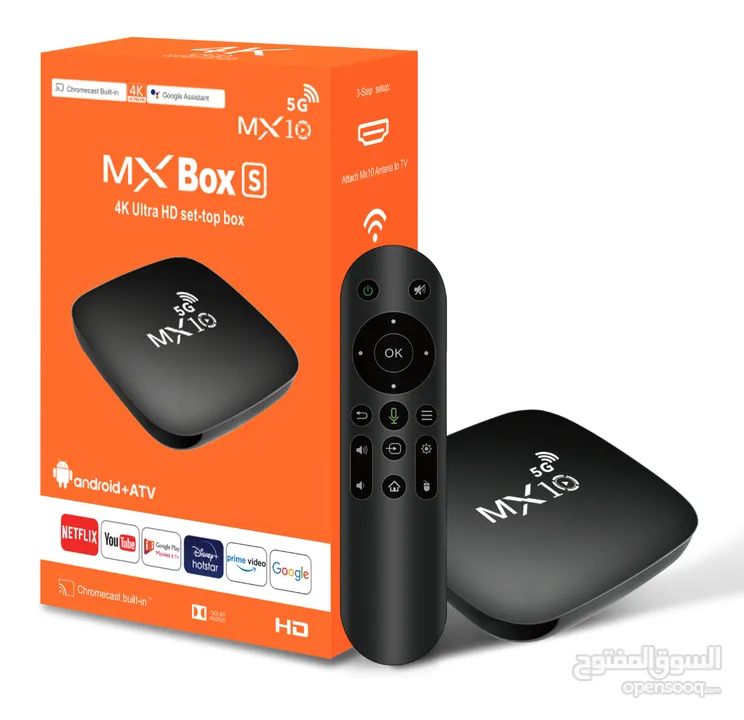 جهاز بوكس TV Box لتحويل شاشتك العادية الى شاشة ذكية ويعرض 4K وبنطام اندرويد ويدعم تنزيل التطبيقات