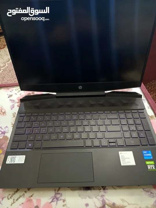 جهاز لاب توب hp gaming cor i7 الجيل 11بحالة الوكاله