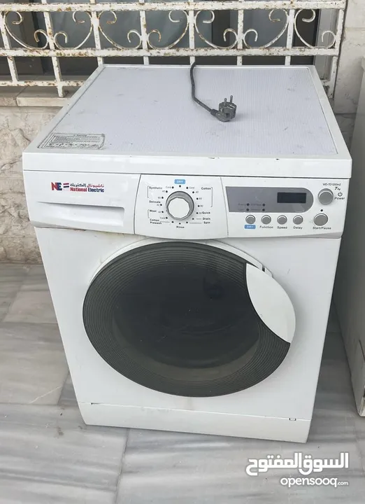 غسالة مع حماصة (نشافة) 7kg للبيع national electric ،الحالة جيد جدا
