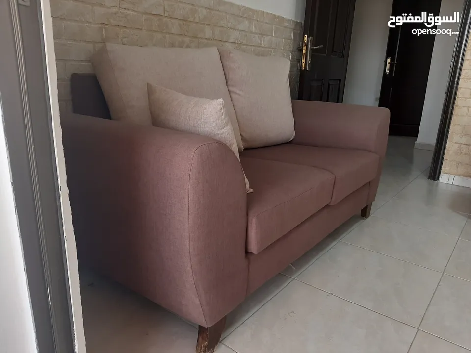 طقم كنب جلوس 7 مقاعد لون بني