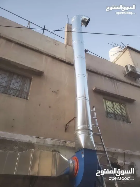 دكت ، هودات ، مداخن ، مطاعم ، جميع اعمال الستانلس طبي وغذائي ، رفوف وطاولات ستانلس طبي و غذائي .