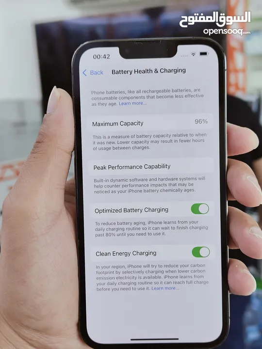ايفون 13 برو 256 GB بحالة الوكالة نظافة 10/10 نسبة البطارية 96% شريحتين نظامين اللون المميز الرمادي