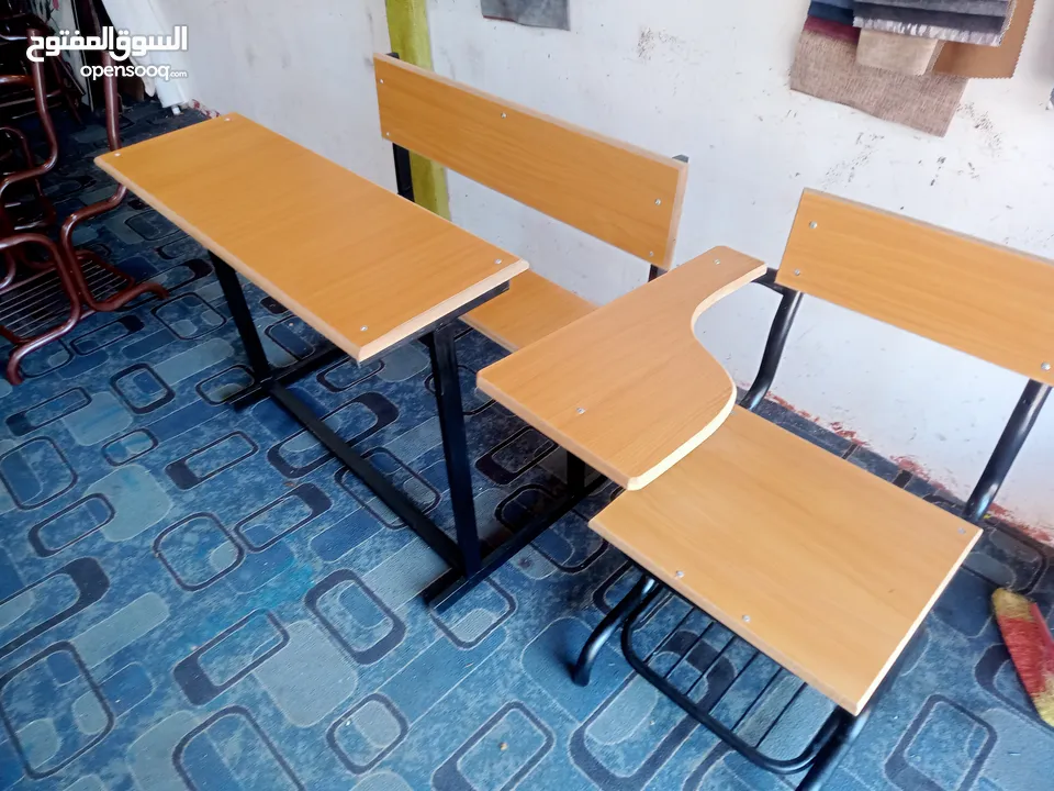 مقاعد مدرسيه مزدوجة مع مفرد حديد ثقيل وخشب ماليزي جميع الأوان