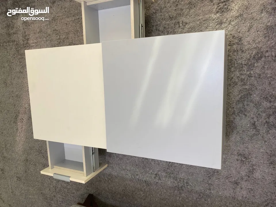 طاولة وسط بلون ابيض ورمادي لغرفة الجلوس جديدة للبيع
