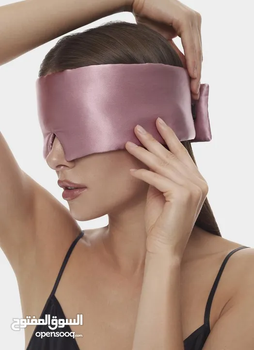 قناع نوم حريري فاخر 100٪ طبيعي Luxury Silk Sleep Mask for Deep Relaxing Sleep