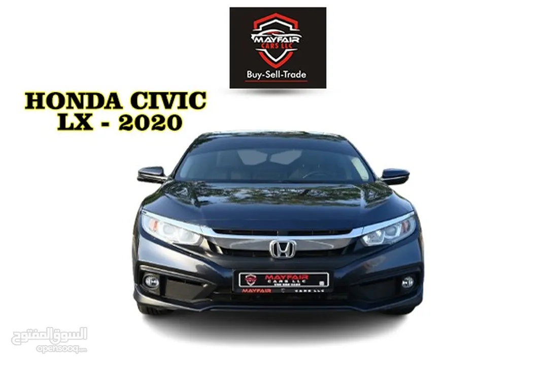 0% DP - LADY DRIVEN - FSH - HONDA CIVIC 1.6L V4 2020  - FIRST OWNER - GCC SPECS - MINT CONDITION