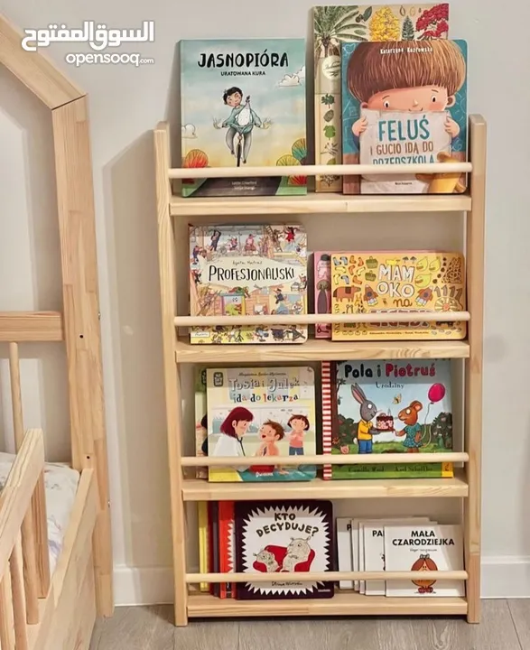 مكتبات قصص ستاند كتب خشب اطفال