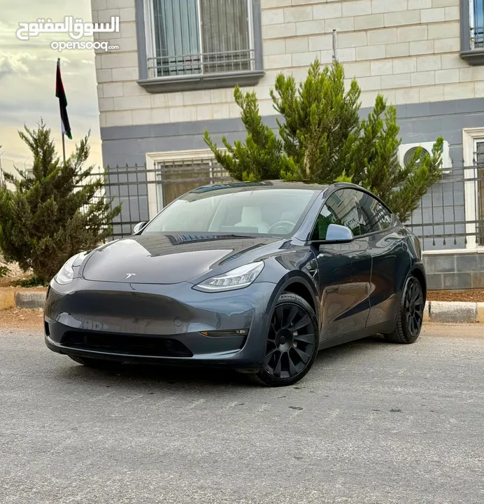 Tesla Y Long range  2022 Dual Motor فحص كامل فل اضافات بحالة الوكالة