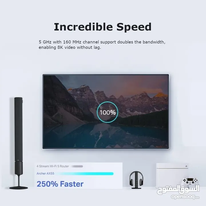 راوتر انترنت شبكات انترنت وايرلس تي بي لينك TP Link Dual Bands Router AX55 for internet connection