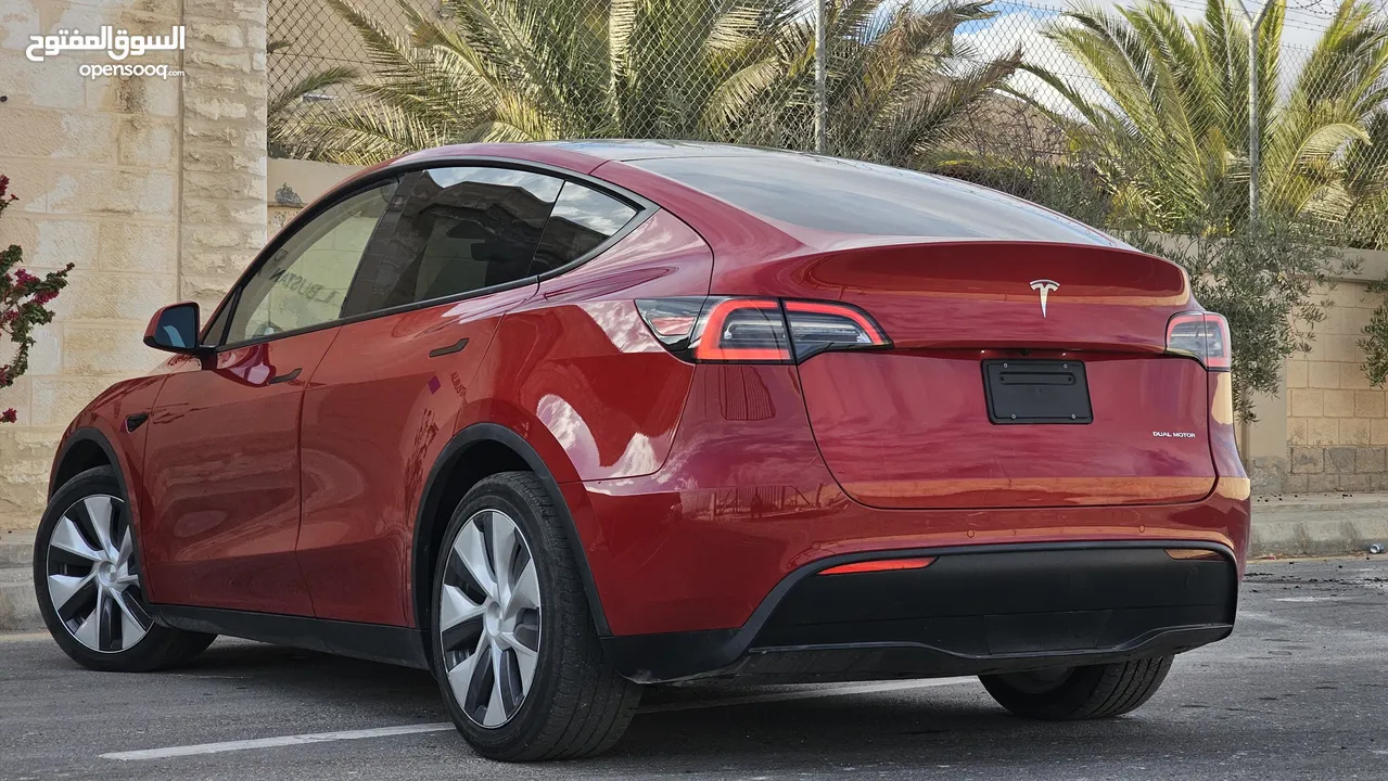 TESLA MODEL Y LONGRANGE DUAL MOTOR 2022 تيسلا موديل واي 7مقاعد فحص كامل بحالة الوكاله