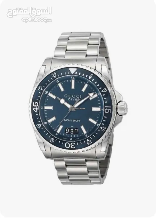 Original Gucci Dive 136203 Blue Silver-Tone Men’s Watch